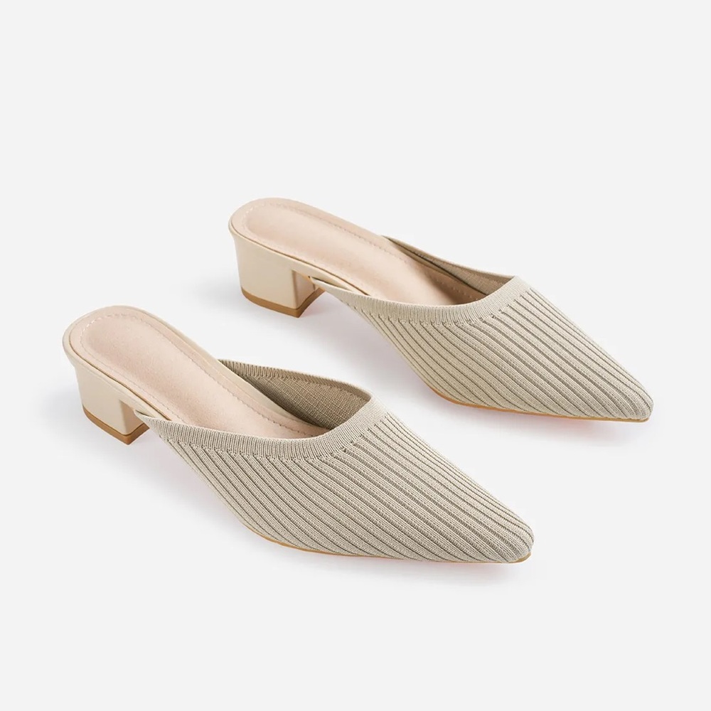 Elegant Beige Mules for Women
